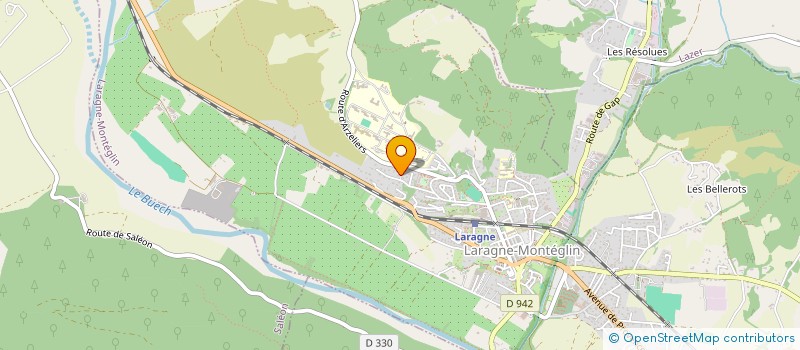 localisation de l'entreprise LES BERGERONNETTES  LARAGNE-MONTEGLIN