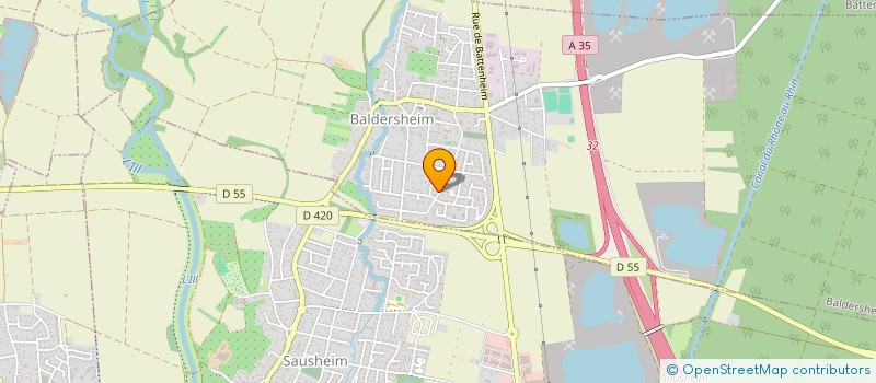 localisation de l'entreprise LES BERGERS D'ALSACE  BALDERSHEIM