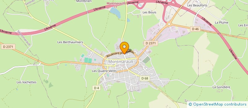 localisation de l'entreprise LES BERGERS DE L'EST à MONTMARAULT