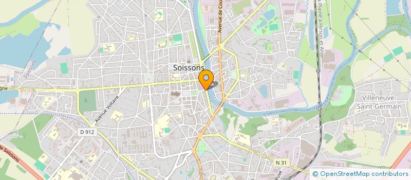 localisation de l'entreprise LES BERGES à SOISSONS