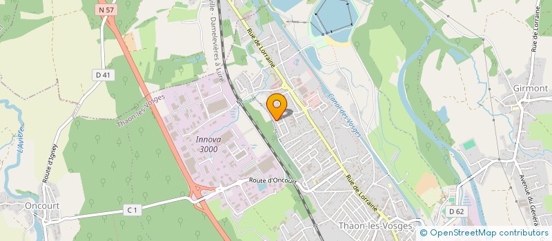 localisation de l'entreprise LES BERGES DE L'ECRIN  THAON-LES-VOSGES