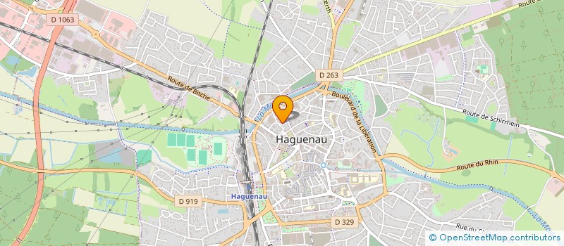 localisation de l'entreprise LES BERGES DE LA MODER  HAGUENAU