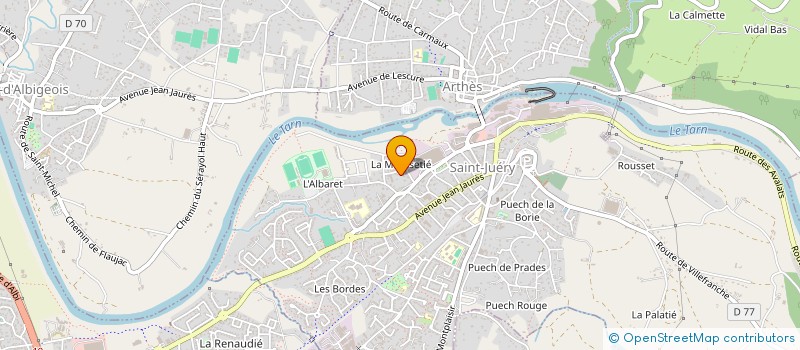 localisation de l'entreprise LES BERGES DE SAINT JUERY  SAINT-JUERY