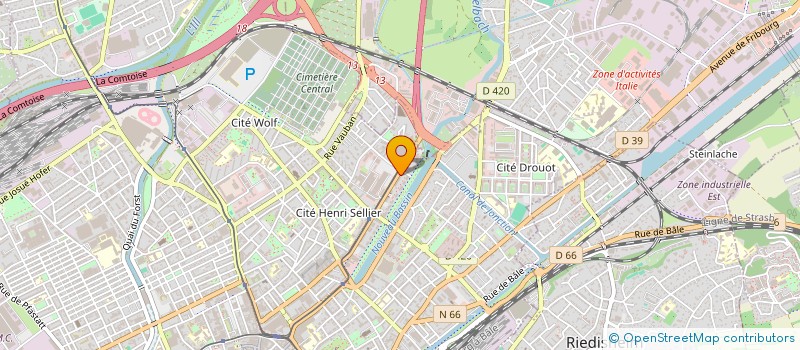 localisation de l'entreprise LES BERGES DU BASSIN  MULHOUSE