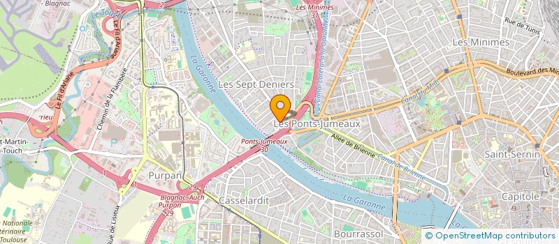 localisation de l'entreprise LES BERGES DU CANAL à TOULOUSE