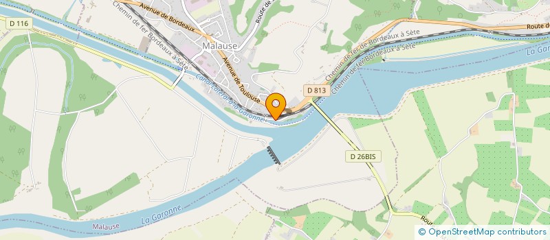 localisation de l'entreprise LES BERGES DU CANAL  MALAUSE