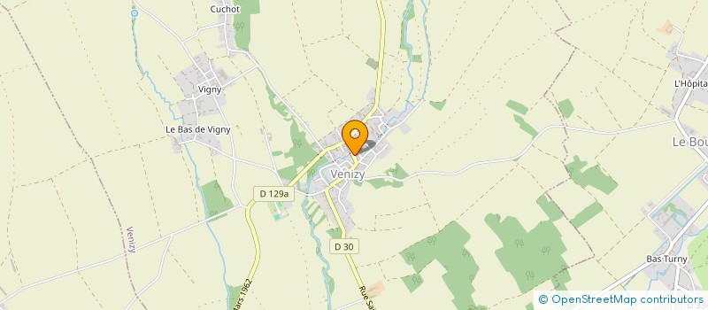 localisation de l'entreprise LES BERGES DU CREANTON  VENIZY