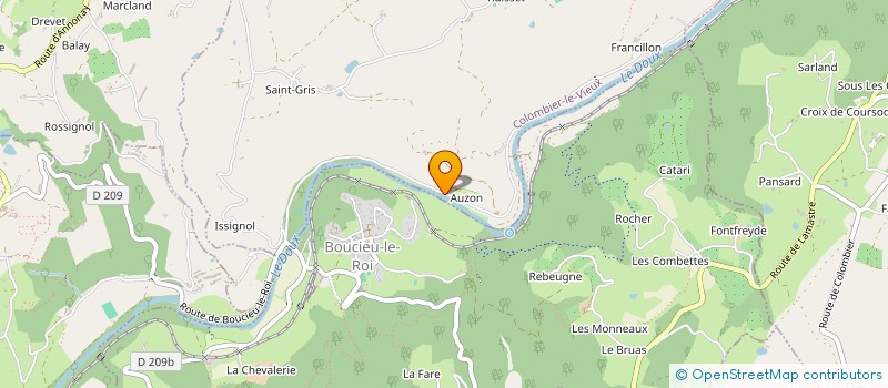 localisation de l'entreprise LES BERGES DU DOUX  COLOMBIER-LE-VIEUX