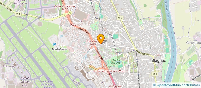 localisation de l'entreprise LES BERGES DU ROUSSIMORT à BLAGNAC