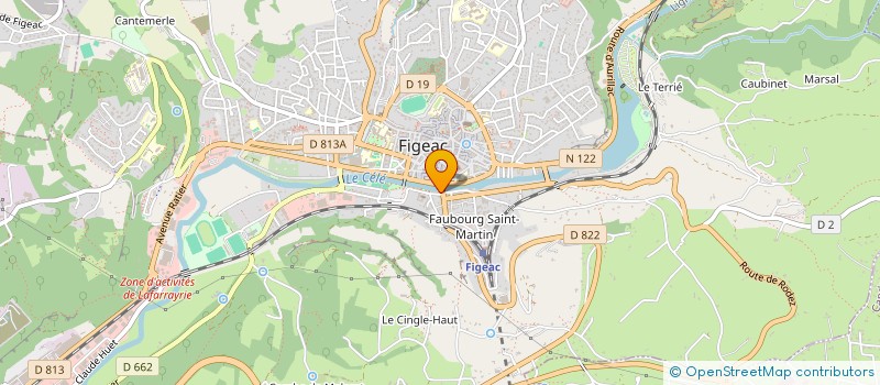 localisation de l'entreprise LES BERGES NORMANDES  FIGEAC