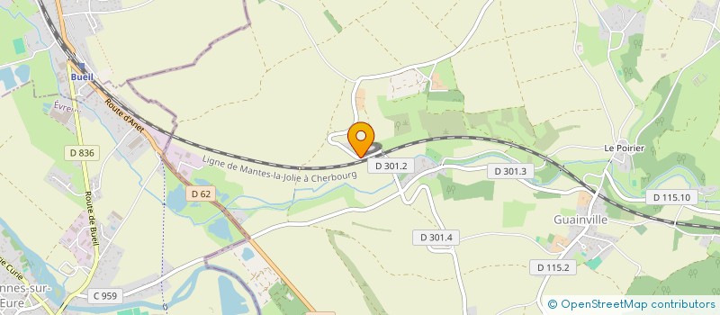 localisation de l'entreprise LES BERTAUX à GUAINVILLE