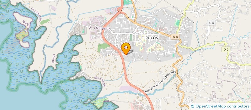 localisation de l'entreprise LES BETONS ET BITUMES MARTINIQUAIS  DUCOS