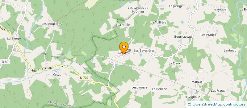 localisation de l'entreprise LES BEYSSIERES à ST MARTIN DE FRESSENGEAS