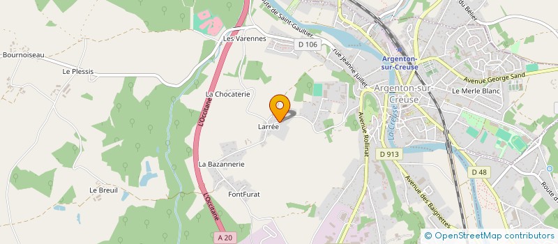 localisation de l'entreprise LES BICLES à ARGENTON-SUR-CREUSE