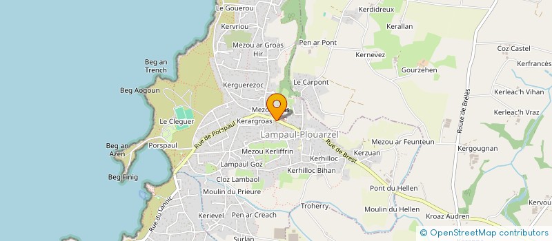 localisation de l'entreprise LES BIDOURICS à PLOUARZEL