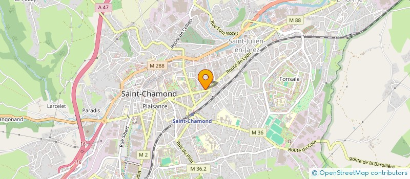 localisation de l'entreprise LES BIEFS DU PILAT à SAINT-CHAMOND