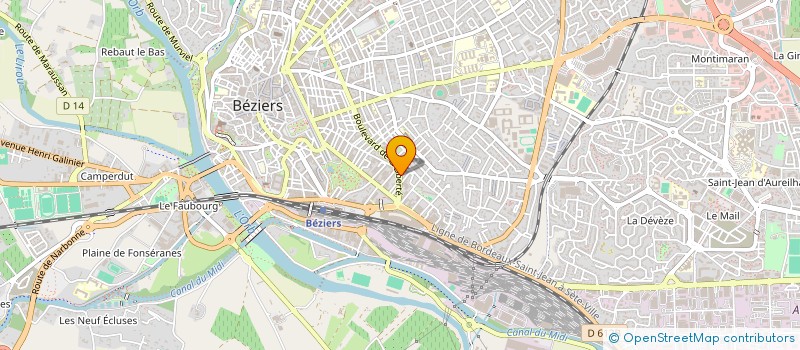 localisation de l'entreprise LES BIELLES D'OC  BEZIERS