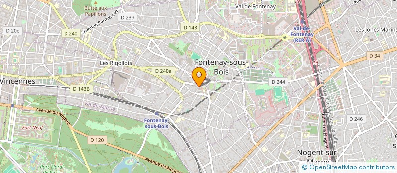 localisation de l'entreprise LES BIENFAITS NATURELS à FONTENAY-SOUS-BOIS
