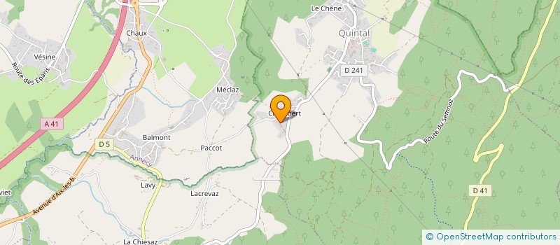 localisation de l'entreprise LES BIENHEUREUX  QUINTAL