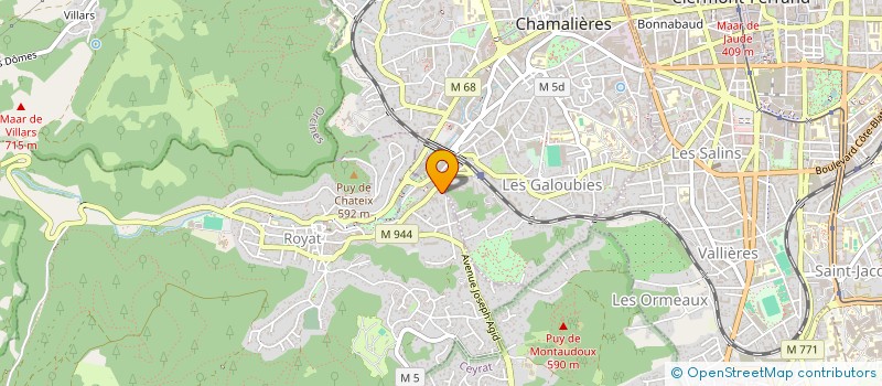 localisation de l'entreprise LES BIENNERIES  ROYAT