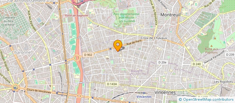 localisation de l'entreprise LES BIERES 75  MONTREUIL