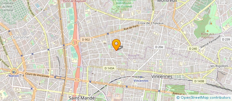 localisation de l'entreprise LES BIERES DE BELLEVILLE  MONTREUIL