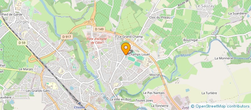 localisation de l'entreprise LES BIGBAGS  CLISSON