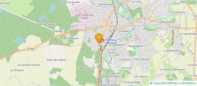 localisation de l'entreprise LES BIGOUDIS DE LA BIGOUDEN à CHATEAU-RENAULT