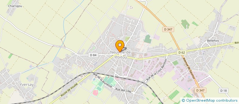localisation de l'entreprise LES BIJOUTERIES COUVRAT CAILLE  NEUVILLE-DE-POITOU