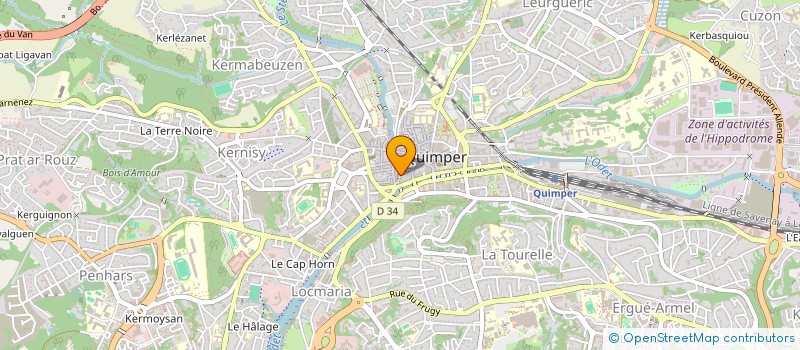 localisation de l'entreprise LES BIJOUTIERS D ARMOR à QUIMPER