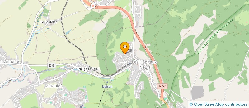 localisation de l'entreprise LES BINIS  LES HOPITAUX-NEUFS