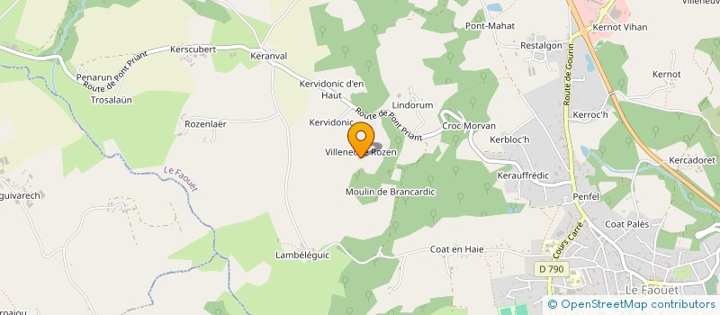 localisation de l'entreprise LES BIO PANIERS  LE FAOUET