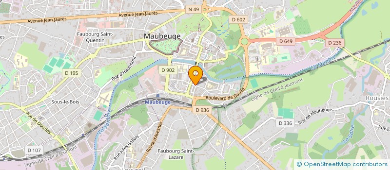 localisation de l'entreprise LES BIOMONDES à MAUBEUGE