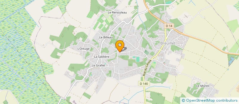 localisation de l'entreprise LES BIQUETS  BREUILLET