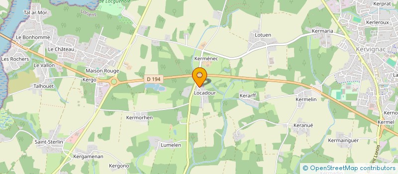 localisation de l'entreprise LES BIRVIDEAUX à KERVIGNAC