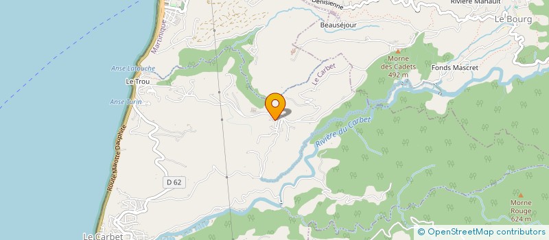 localisation de l'entreprise LES BITCHOUS  LE CARBET