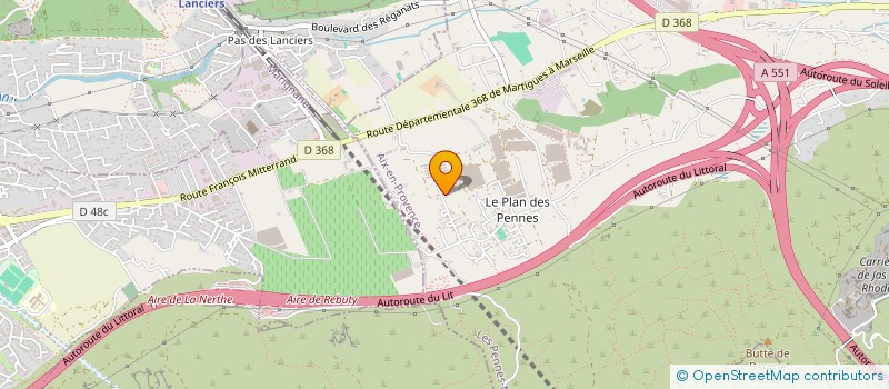 localisation de l'entreprise LES BIZETS  LES PENNES-MIRABEAU