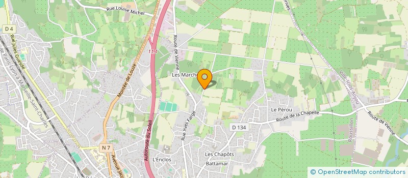 localisation de l'entreprise LES BLACHES  ROUSSILLON