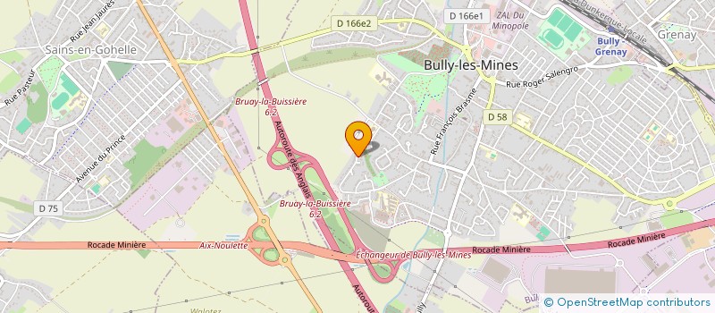 localisation de l'entreprise LES BLACKFAIRIES MAJORETTES POMPOM TWIRLING DE GRENAY  BULLY-LES-MINES