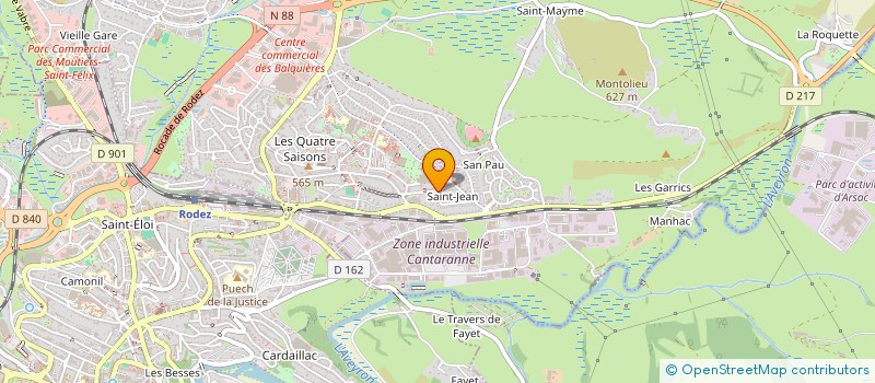 localisation de l'entreprise LES BLAIREAUX  ONET-LE-CHATEAU