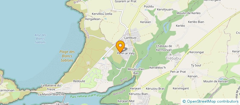 localisation de l'entreprise LES BLANCS GALETS  LE CONQUET