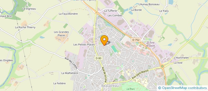 localisation de l'entreprise LES BLEUETS  BEAUPREAU-EN-MAUGES