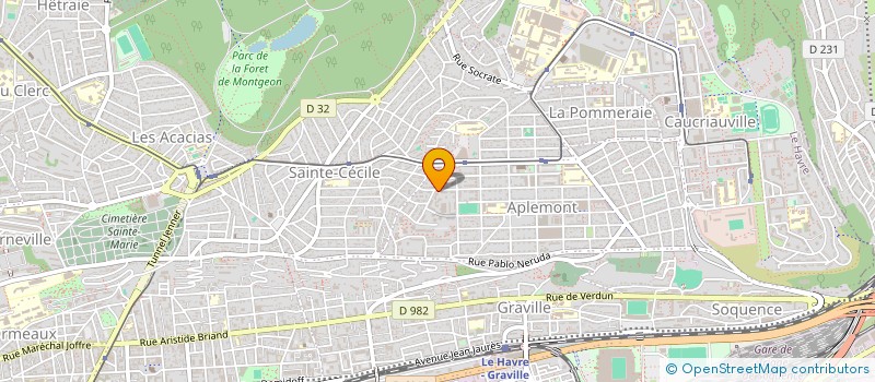 localisation de l'entreprise LES BLEUETS  LE HAVRE