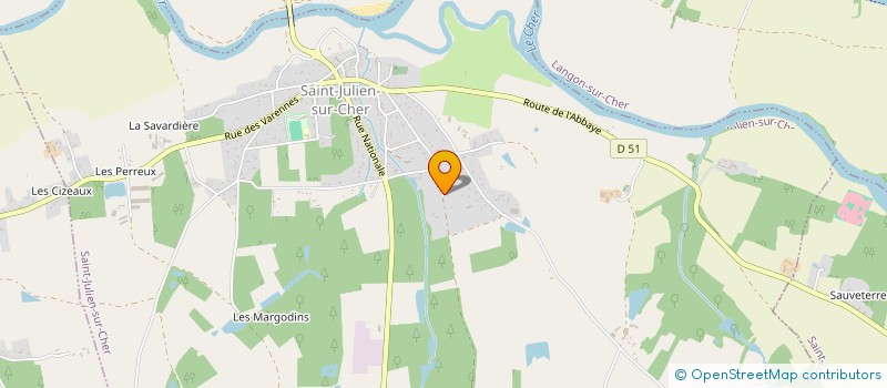 localisation de l'entreprise LES BLEUETS  SAINT-JULIEN-SUR-CHER