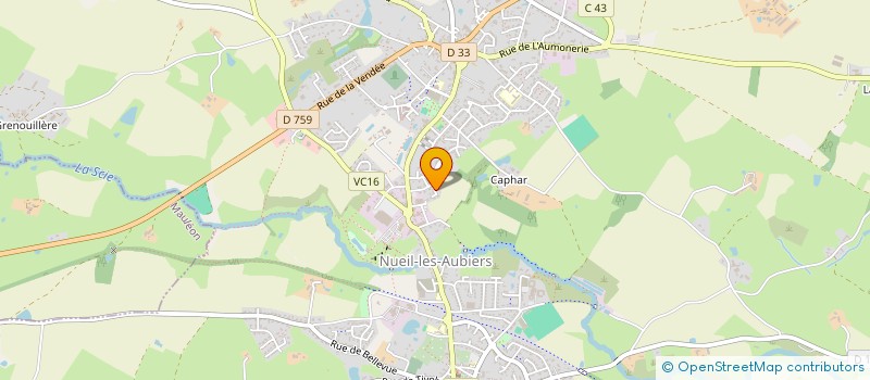 localisation de l'entreprise LES BLEUETS  NUEIL-LES-AUBIERS