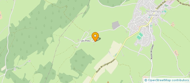 localisation de l'entreprise LES BLEUETS  ORCHAMPS-VENNES