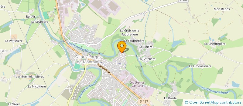 localisation de l'entreprise LES BLEUETS à MONTAIGU-VENDEE