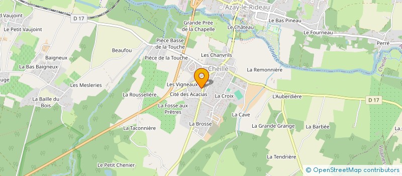 localisation de l'entreprise LES BLEUETS  CHEILLE