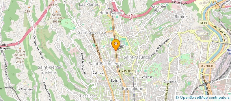 localisation de l'entreprise LES BLEUETS DE GORBELLA à NICE