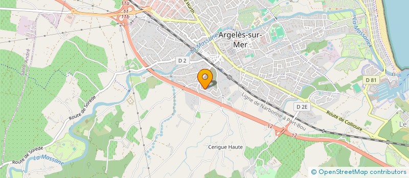 localisation de l'entreprise LES BLEUETS ROUGES à ARGELES-SUR-MER